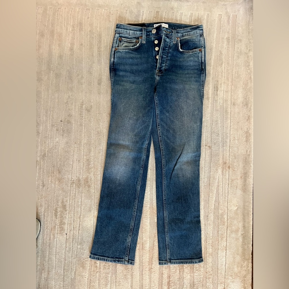 Re/Done cigarette pant; retro stone